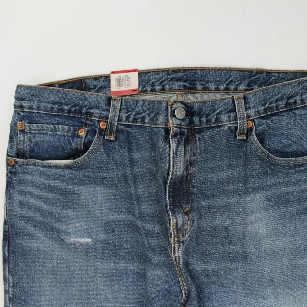 Levi's Mens' 511 Slim Fit Distressed Jeans Size 38 x 30 Medium Wash Blue